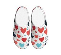 ADAhgu Pantuflas de invierno lavables para hombres y mujeres, con estampado del Día del Padre, con estampado de amor y papá, transpirables y acogedoras