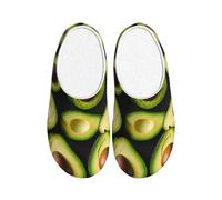 ADAhgu Pantuflas de invierno lavables para hombres y mujeres, transpirables y acogedoras, con estampado de aguacate