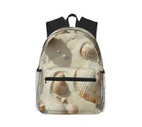 ADAhgu Seashells - Mochila informal con estampado de arena, ligera, cómoda, unisex, para viajes, senderismo, uso diario y deportes