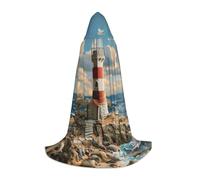 ADAhgu The Seaside Lighthouse - Capa con capucha para carnaval, unisex, cosplay, festivales, celebraciones, uso al aire libre