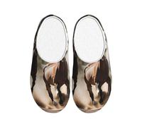 ADAhgu Zapatillas de invierno con estampado de tres caballos para adultos, lavables para hombres y mujeres, transpirables y acogedoras