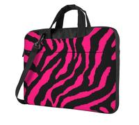 ADAhgu Zebra Tiger Leopard Pink Print - Bolsa protectora para laptop, ligera y versátil para el trabajo y viajes, Black, 13 inch