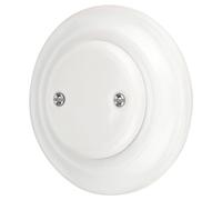 ADAKAT Cubierta para persiana retro de porcelana empotrada, todo en uno, serie PR1, color blanco