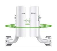 AdaLov CPE366 WiFi Bridge Puente Inalámbrico Gigabit 5.8GHz, Punto a Punto/Multipunto, Alcance de 3KM, CPE para Exteriores con LAN de 1000Mbps, Antena de 16dBi, 24V POE, Incluye Soporte de Instalación