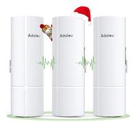 AdaLov Kit de puente inalámbrico de 3 piezas, puentes WiFi Gigabit de punto a 2 puntos para expansión de red de largo alcance de 3 km, WiFi de alta velocidad de 5.8 G a Ethernet CPE con puerto LAN de