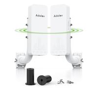 AdaLov Puente inalámbrico punto a punto al aire libre: CPE661 Gigabit 5.8GHz 3 KM Puente WiFi para extensión de red, adaptador PoE, IP65 resistente a la intemperie, con 2 soportes para Starlink Garage