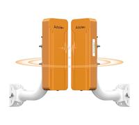 AdaLov Puente Inalámbrico WiFi Exterior Gigabit para Exteriores: Doble Banda 2.4GHz y 5.8GHz, WiFi Bridge Punto a Punto CPE469 con Soportes, Alcance de 3KM, Extensor de Red para graneros/Tienda/Garaje