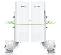AdaLov Puente WiFi para exteriores 5 GHz punto a punto, CPE661 Gigabit WiFi Bridge 3 KM con adaptador PoE y soporte, IP65 resistente a la intemperie para extensión de red, Starlink, garaje, granja