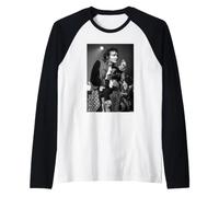 Adam Ant New Wave Cantante en Vivo por David Corio Camiseta Manga Raglan