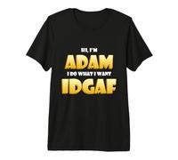 Adam Costume Idgaf Funny Meme Halloween Costume For Adams Camiseta Premium