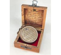 Adam Crafts - Brújula de latón con brújula de Dios, regalos antiguos grabables para hombres, brújula premium para mi hijo es perfecta para recuerdos distintivos y atemporales (brújula de bolsillo con