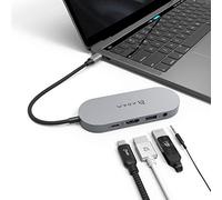 ADAM elements Concentrador USB-C con almacenamiento SSD (960 GB) Unidad externa con suministro de energía de 60 W 3.0 puerto Tipo-C, HDMI para 4K30Hz, puerto USB-A 3.1 y conector de auriculares 3.5 para MacBook Pro, iPad Pro