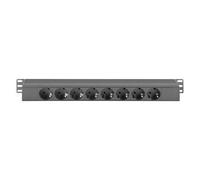 Adam Hall 19 EU Power Strip with Removable Input 8 Sockets