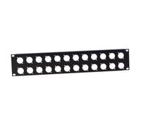 Adam Hall 19" Parts 872214 - Panel ciego en U 2 U acero para 24 XLR