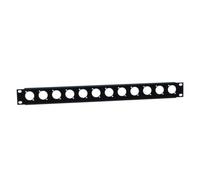 Adam Hall 19" Parts 872215 - Panel ciego en U 19" 1 U 12 Conectores con Orificios para Bridas