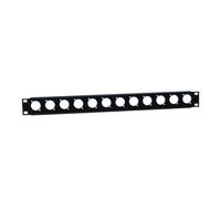 Adam Hall 19 Rack Panel With 12 D Type XLR Holes And Tie Bar 1U