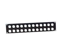 Adam Hall 19" Parts 872214 - Panel ciego en U 2 U acero para 24 XLR
