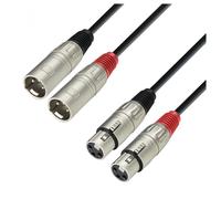 Adam Hall 3 STAR Twin XLR (F) to Twin XLR (M) Cable 3m