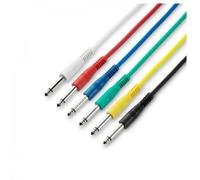 Adam Hall 3 STAR Unbalanced Set of 6 1/4" Jack TS Patch Cables 30cm