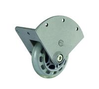 Adam Hall 37450 Recessed Corner Castor with Soft 75 mm Wheel