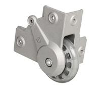 Adam Hall 37451 Recessed Corner Castor with Soft 75 mm Wheel