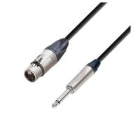 Adam Hall 5 STAR Neutrik XLR (F) to Unbalanced TS 1/4" Jack Cable 10m