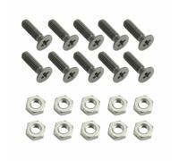 Adam Hall 5420 M10 AH - Juego de tornillos avellanados M3 x 10 mm para conectores XLR de panel, negro
