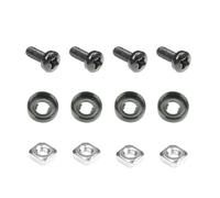 Adam Hall 5929 M12 AH - Kit de fijación para rack con tornillos M6, tuercas enjauladas y arandelas para racks de 19", negro