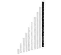 Adam Hall 61535B20 Va de rack, Negro, 20 U
