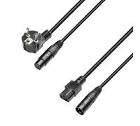 Adam Hall 8101 psax 1000 - Red de cables de audio y CEE7/7 & XLR Female a C13 & XLR Male 3 x 1, 5 mm², 10 m