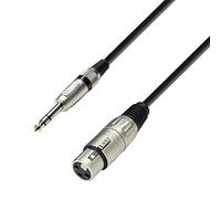 Adam Hall Cables 3 STAR BFV 1000 - Cable de Micro de XLR hembra a Jack 6,3 mm estéreo 10 m