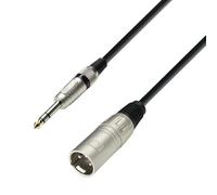 Adam Hall Cables 3 STAR BMV 0100 - Cable de Micro de XLR macho a Jack 6,3 mm estéreo 1 m