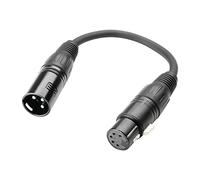 Adam Hall Cables 3 STAR DHM 0020 - Adaptador DMX de XLR 5 Pines hembra a XLR 3 Pines macho 0,2 m
