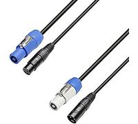 Adam Hall cables 3 STAR H PCON D 0300 Cable híbrido | Red y DMX | XLR de 3 polos x Adam Hall K4CPFIN & OUT | 3 m