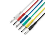 Adam Hall Cables 3 STAR IPP 0030 SET - Juego de 6 cables de conexión de 6,3 mm Jack Mono 0,30 m