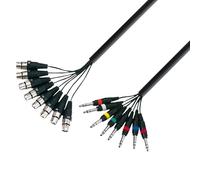 Adam Hall - K3L8MV0500 - Multicore Cable 8 x XLR male to 8 x 6.3 mm Jack stereo - 5.00 m