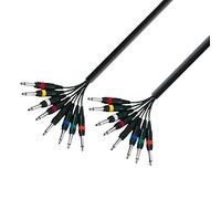 Adam Hall Cables 3 STAR L8 PP 0500 - Manguera de Cable de 8 Jacks 6,3 mm mono a 8 Jacks 6,3 mm mono 5 m