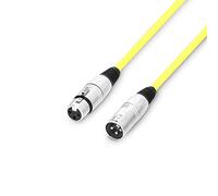 Adam Hall Cables 3 STAR MMF 0100 YEL - Cable de micrófono XLR hembra a XLR macho, 1 m, color amarillo