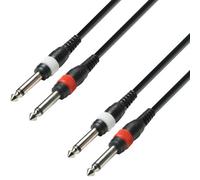 Adam Hall Cables 3 STAR TPP 0100 - Cable de Audio de 2 Jacks 6,3 mm mono a 2 Jacks 6,3 mm mono 1 m