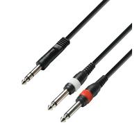 Adam Hall Cables 3 STAR YVPP 0100 - Cable de Audio de Jack 6,3 mm estéreo a 2 Jacks 6,3 mm mono 1 m