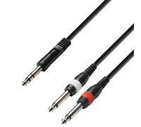 Adam Hall Cables 3 STAR YVPP 0600 - Cable de Audio de Jack 6,3 mm estéreo a 2 Jacks 6,3 mm mono 6 m