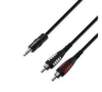 Adam Hall Cables 3 STAR YWCC 0100 - Cable de Audio de Minijack 3,5 mm estéreo a 2 RCA macho 1 m
