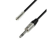 Adam Hall Cables 4 STAR BYV 0600 - Cable de Extensión para Auriculares de Minijack 3,5 mm estéreo a Jack 6,3 mm estéreo 6 m