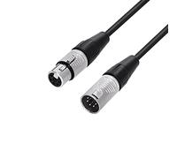 Adam Hall Cables 4 STAR DGH 2000 - Cable DMX Rean de 5 pines XLR hembra a conector XLR macho de 5 pines, color negro, 20 m
