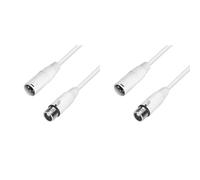 Adam Hall Cables 4 STAR MMF 0250 SNOW - Cable de micrófono XLR hembra a XLR macho 2,5 m (Paquete de 2)