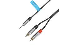 Adam Hall Cables 4 STAR YWCC 0600 - Cable de Audio REAN de Minijack 3,5 mm estéreo a 2 RCA macho 6 m