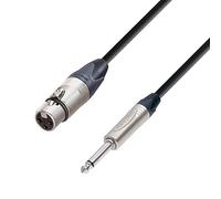 Adam Hall Cables 5 Star MFP 1000 - Cable de micrófono Neutrik XLR hembra de 3 pines a conector jack de 6,3 mm, color negro, 10 m
