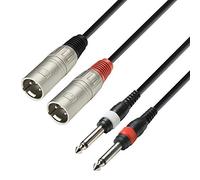 Adam Hall Cables K3 TMP - Juego de 2 conectores XLR macho a 2 conectores mono macho de 6,3 mm (6 m)