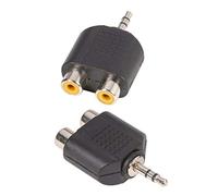 Adam Hall Connectors 7550 - Adaptador en Y 2 X Mono RCA Female a 3,5 mm Stereo Jack Male