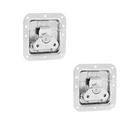 Adam Hall Hardware 17291 SM 2 AH - 2x Cerradura de mariposa empotrada, negra, 102x105 mm